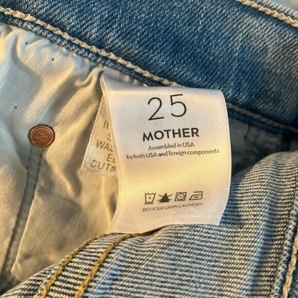 Mother Denim The Insider Crop Step Fray Jeans Light Wash Sz 25 NWT MSRP $248 - Picture 4 of 8